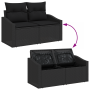 Juego de sofá de jardín de 9 piezas con cojines poliratán negro acacia by , Outdoor sofas - Ref: Foro24-3364624, Price: 596,2...
