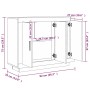 Aparador de madera contrachapada blanco 92x35x75 cm de vidaXL, Aparadores - Ref: Foro24-811835, Precio: 93,92 €, Descuento: %