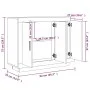 White plywood sideboard 92x35x75 cm by vidaXL, Sideboards - Ref: Foro24-811835, Price: 89,71 €, Discount: %