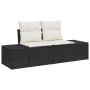 Juego de sofá de jardín de 10 piezas con cojines negro poliratán acacia von , Outdoor-Sofas - Ref: Foro24-3364700, Preis: 730...