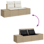 Juego de Sofá de Jardín de 11 Piezas con Cojines Beige Poliratán Acacia von , Outdoor-Sofas - Ref: Foro24-3364711, Preis: 821...