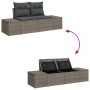 Juego de Sofá de Jardín de 11 Piezas con Cojines Gris Poliratán Acacia von , Outdoor-Sofas - Ref: Foro24-3364713, Preis: 744,...