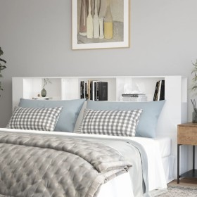 Glossy white headboard furniture 220x18.5x104.5 cm by vidaXL, Headboards and footboards - Ref: Foro24-811967, Price: 88,35 €,...