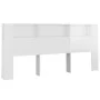 Glänzend weißes Kopfteilmöbel 220x18,5x104,5 cm von vidaXL, Kopf- und Fußteile - Ref: Foro24-811967, Preis: 87,20 €, Rabatt: %