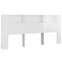 Mueble cabecero blanco brillante 220x18,5x104,5 cm de vidaXL, Cabeceros y pies de cama - Ref: Foro24-811967, Precio: 88,27 €,...