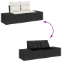 Juego de Sofás de Jardín de 11 Piezas con Cojines Negro Ratán Sintético Acacia von , Outdoor-Sofas - Ref: Foro24-3364715, Pre...