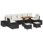 Juego de Sofá de Jardín de 10 Piezas con Cojines Ratán Negro Acacia von , Outdoor-Sofas - Ref: Foro24-3364720, Preis: 730,79 ...