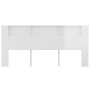 Mueble cabecero blanco brillante 220x18,5x104,5 cm de vidaXL, Cabeceros y pies de cama - Ref: Foro24-811967, Precio: 88,27 €,...