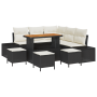 Juego de sofá de 9 piezas de jardín con cojines negro polirratán acacia by , Outdoor sofas - Ref: Foro24-3364740, Price: 612,...