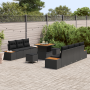 Set de Sofá de Jardín de 10 Piezas con Cojines Negros de Poliratán by , Outdoor sofas - Ref: Foro24-3364824, Price: 757,31 €,...