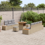 Juego de Sofás de Jardín de 10 Piezas con Cojines Beige Ratán Poliéster Acacia by , Outdoor sofas - Ref: Foro24-3364827, Pric...