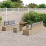 Juego de Sofá de Jardín de 10 Piezas con Cojines Beige Poliratán Acacia von , Outdoor-Sofas - Ref: Foro24-3364832, Preis: 779...