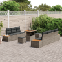 Juego de Sofá de Jardín de 10 Piezas con Cojines Gris Poliratán Acacia von , Outdoor-Sofas - Ref: Foro24-3364833, Preis: 774,...