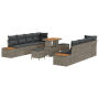 Juego de Sofá de Jardín de 11 Piezas con Cojines de Poliratán Gris Acacia von , Outdoor-Sofas - Ref: Foro24-3364843, Preis: 7...