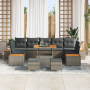 Juego de Sofá de Jardín de 10 Piezas con Cojines Ratán Sintético Gris Acacia von , Outdoor-Sofas - Ref: Foro24-3364853, Preis...