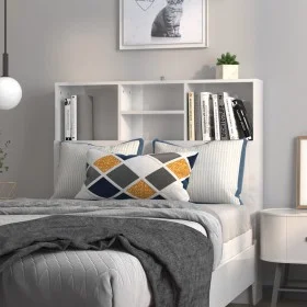 Glänzend weißes Kopfteilmöbel 100x19x103,5 cm von vidaXL, Kopf- und Fußteile - Ref: Foro24-811850, Preis: 64,99 €, Rabatt: %