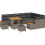 Juego de Sofás de Jardín de 12 Piezas con Cojines Gris Poliratán Acacia by , Outdoor sofas - Ref: Foro24-3364903, Price: 882,...