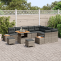 Juego de Sofás de Jardín de 12 Piezas con Cojines Gris Poliratán Acacia by , Outdoor sofas - Ref: Foro24-3364903, Price: 882,...