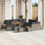 Juego de Sofá de Jardín de 13 Piezas con Cojines Gris Poliratán Acacia von , Outdoor-Sofas - Ref: Foro24-3364923, Preis: 969,...