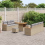 Juego de Sofá de Jardín de 10 Piezas con Cojines Beige Ratán Acacia von , Outdoor-Sofas - Ref: Foro24-3364957, Preis: 653,56 ...