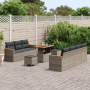 Juego de Sofás de Jardín de 10 Piezas con Cojines Gris Poliratán Acacia von , Outdoor-Sofas - Ref: Foro24-3364963, Preis: 609...