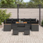 Juego de Sofás de Jardín de 10 Piezas con Cojines Negro Ratán de Polímero Acacia von , Outdoor-Sofas - Ref: Foro24-3364979, P...
