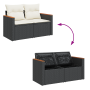 Juego de Sofás de Jardín de 10 Piezas con Cojines de Poliratán Negro by , Outdoor sofas - Ref: Foro24-3364980, Price: 603,94 ...