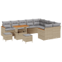 Juego de Sofá de Jardín de 12 Piezas con Cojines Beige Polirratán by , Outdoor sofas - Ref: Foro24-3365037, Price: 836,99 €, ...