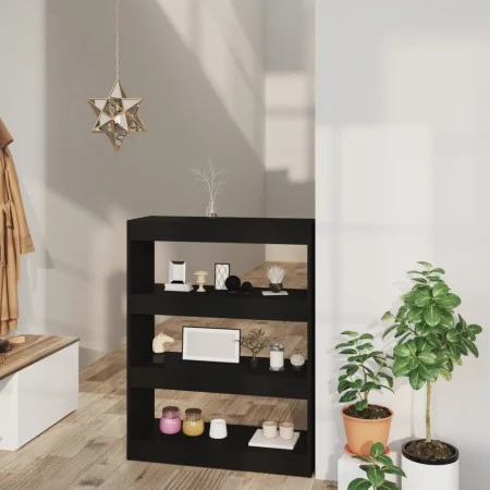 Plywood black shelf/divider 80x30x103 cm by vidaXL, Bookcases and shelves - Ref: Foro24-811701, Price: 63,40 €, Discount: %