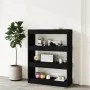 Plywood black shelf/divider 80x30x103 cm by vidaXL, Bookcases and shelves - Ref: Foro24-811701, Price: 63,40 €, Discount: %