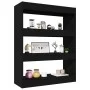 Plywood black shelf/divider 80x30x103 cm by vidaXL, Bookcases and shelves - Ref: Foro24-811701, Price: 63,40 €, Discount: %