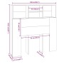 Schwarzes Kopfteilmöbel 100x19x103,5 cm von vidaXL, Kopf- und Fußteile - Ref: Foro24-811845, Preis: 49,40 €, Rabatt: %