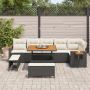 Juego de Sofá de Jardín de 9 Piezas con Cojines Negro Poliratán Acacia by , Outdoor sofas - Ref: Foro24-3365135, Price: 655,1...
