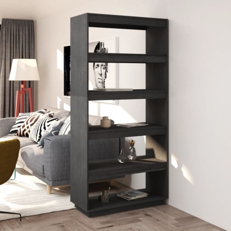 Regal/Raumteiler aus grauem Kiefernholz, 80 x 35 x 167 cm von vidaXL, Bücherregale und Regale - Ref: Foro24-810896, Preis: 87...