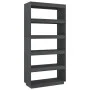 Estantería/divisor de espacios pino gris 80x35x167 cm de vidaXL, Librerías y estanterías - Ref: Foro24-810896, Precio: 87,50 ...