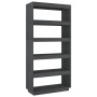 Gray pine shelving/space divider 80x35x167 cm by vidaXL, Bookcases and shelves - Ref: Foro24-810896, Price: 87,50 €, Discount: %
