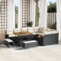 Set de Sofá de Jardín de 12 Piezas con Cojines - Poliratán Negro Acacia von , Outdoor-Sofas - Ref: Foro24-3365155, Preis: 874...