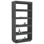 Regal/Raumteiler aus grauem Kiefernholz, 80 x 35 x 167 cm von vidaXL, Bücherregale und Regale - Ref: Foro24-810896, Preis: 87...