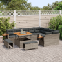 Juego de Sofá de Jardín de 12 Piezas con Cojines Gris Rattan de Polietileno Acacia von , Outdoor-Sofas - Ref: Foro24-3365158,...