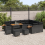 Juego de Sofá de Jardín de 13 Piezas con Cojines Negro Poliratán Acacia by , Outdoor sofas - Ref: Foro24-3365169, Price: 917,...