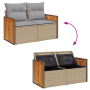 Juego de Sofá de Jardín de 10 piezas con Cojines Beige Poliratán Acacia von , Outdoor-Sofas - Ref: Foro24-3365242, Preis: 632...