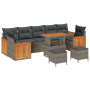 Juego de Sofá para Jardín de 10 Piezas con Cojines Gris Poliratán Acacia by , Outdoor sofas - Ref: Foro24-3365243, Price: 641...