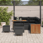 Juego de Sofá de Jardín de 8 Piezas con Cojines en Ratán Sintético Acacia Negro by , Outdoor sofas - Ref: Foro24-3365254, Pri...