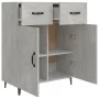 Concrete gray engineered wood sideboard 69.5x34x90 cm by vidaXL, Sideboards - Ref: Foro24-812199, Price: 84,25 €, Discount: %