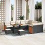 Juego de Sofá de Jardín de 12 Piezas con Cojines Negro Poliratán Acacia by , Outdoor sofas - Ref: Foro24-3365295, Price: 783,...