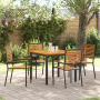 Juego de Comedor de Jardín de 5 Piezas Negro Polirratán Acacia by , Garden chairs - Ref: Foro24-3365493, Price: 356,05 €, Dis...
