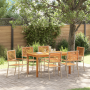 Conjunto de comedor de jardín de 7 piezas Beige Polyratán Acacia | Foro24.es | Tu tienda online para hogar, jardín y más Foro24.es