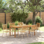 Juego de Comedor de Jardín de 7 Piezas Beige de Poly Rattan Acacia von , Gartenstühle - Ref: Foro24-3365543, Preis: 545,07 €,...