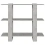 Estantería/divisor de espacios gris hormigón 100x30x87 cm de vidaXL, Librerías y estanterías - Ref: Foro24-811551, Precio: 41...