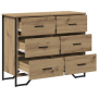 Cajonera Roble Artesanal 91x35.5x74.5 cm Madera Ingenierizada | Foro24.es | Tu tienda online para hogar, jardín y más Foro24.es